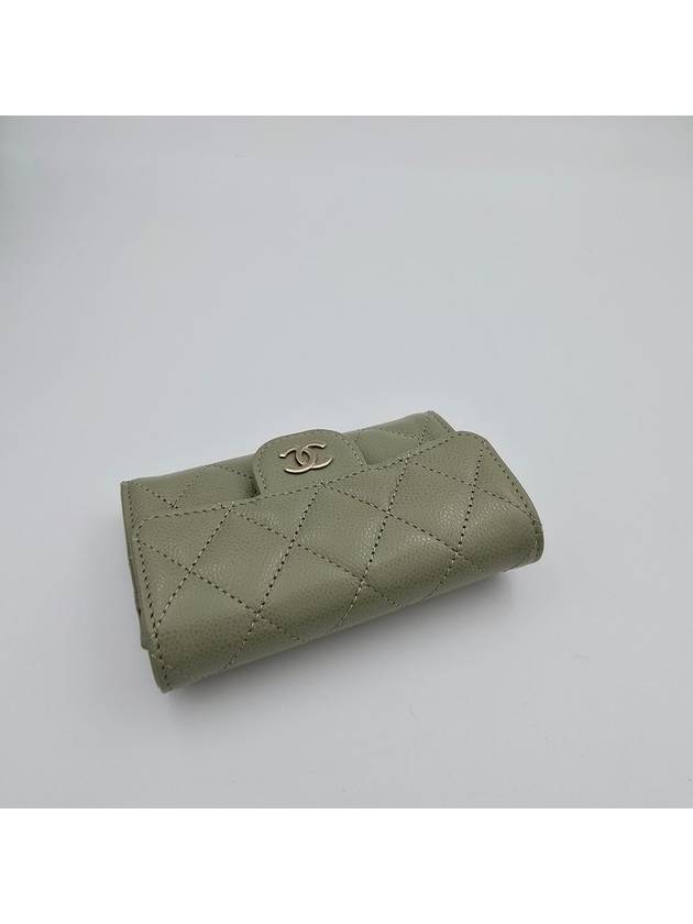 25C Classic Snap Clutch Card Wallet Khaki Green AP0214 - CHANEL - BALAAN 7