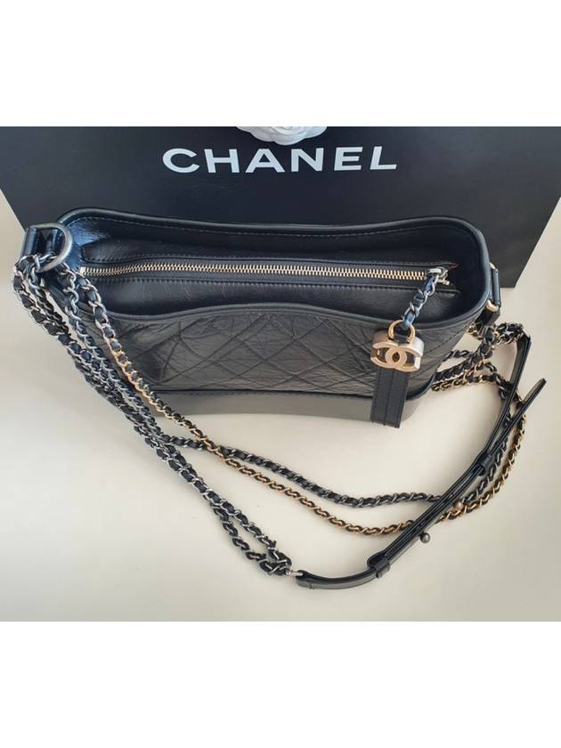 Gabrielle Hobo Bag Small Black A91810 - CHANEL - BALAAN 9