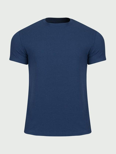 Daily Plain Muscle Fit Short Sleeve T-Shirt Navy - MAVRK - BALAAN 2