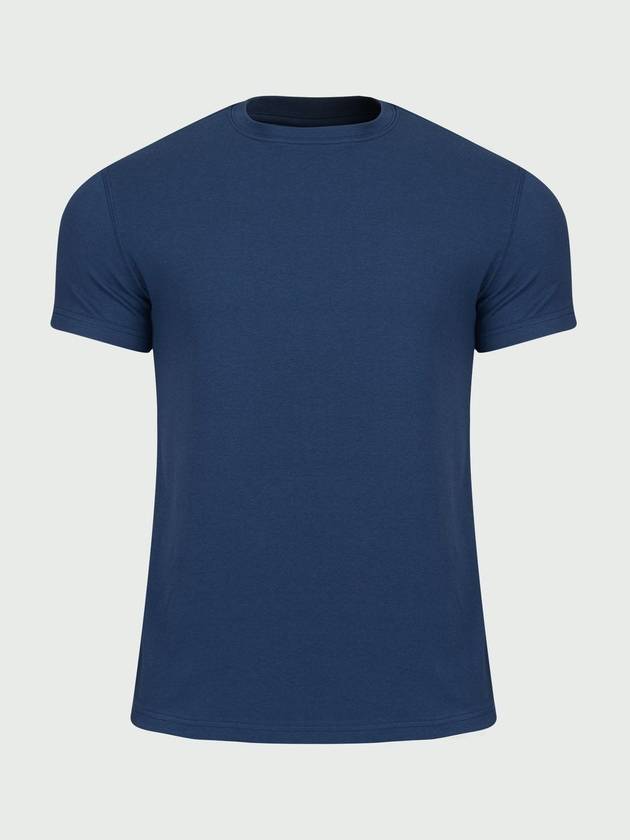 Unisex Daily Plain Muscle Fit T-Shirt Navy - MAVRK - BALAAN 2