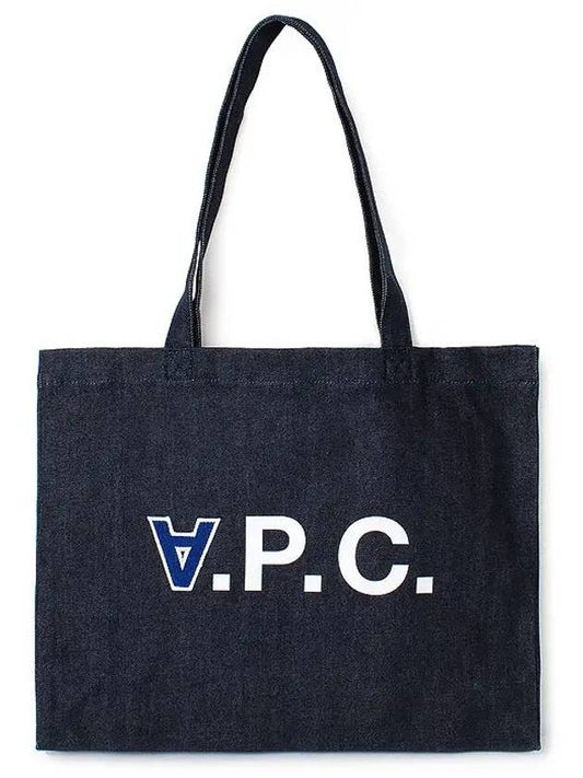 Front Logo Shoulder Tote Bag Indigo Blue - A.P.C. - BALAAN 2