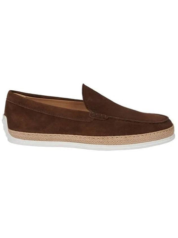 Men's Suede Driving Shoes Mocha - TOD'S - BALAAN 1