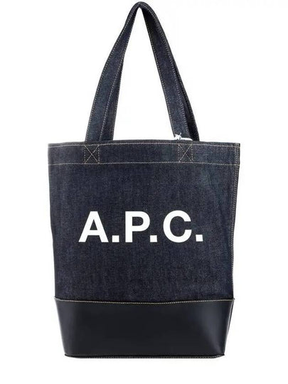 Logo Denim Axelle Tote Bag Navy - A.P.C. - BALAAN 2