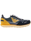 Logo Patch Low Top Sneakers Black Yellow - EMPORIO ARMANI - BALAAN 3