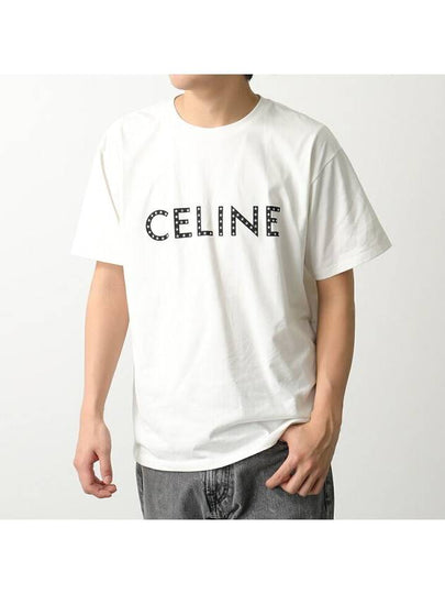 Crystal Logo Short Sleeve T-Shirt White - CELINE - BALAAN 2