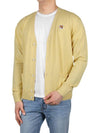 Fox Head Patch Classic Cardigan Soft Yellow - MAISON KITSUNE - BALAAN 4