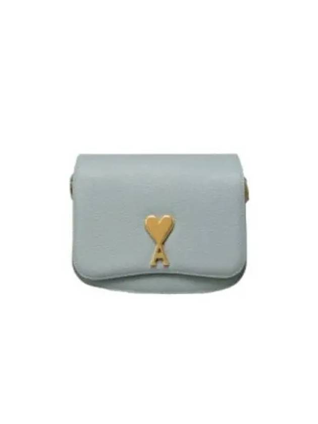 Paris Leather Cross Bag Clay Blue - AMI - BALAAN 2