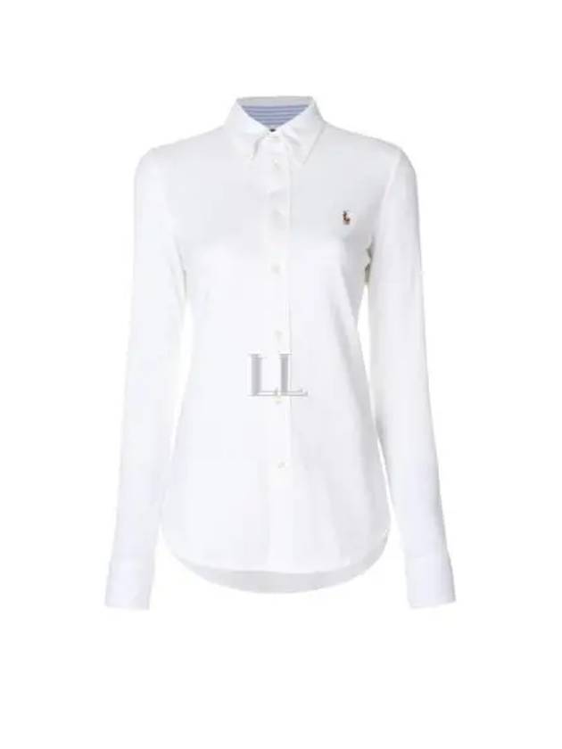 Women's Cotton Long Sleeve Shirt White - POLO RALPH LAUREN - BALAAN 2