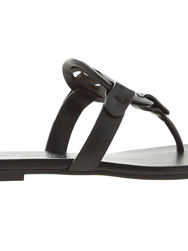 Miller Soft Leather Flip Flops Perfect Black - TORY BURCH - BALAAN 11