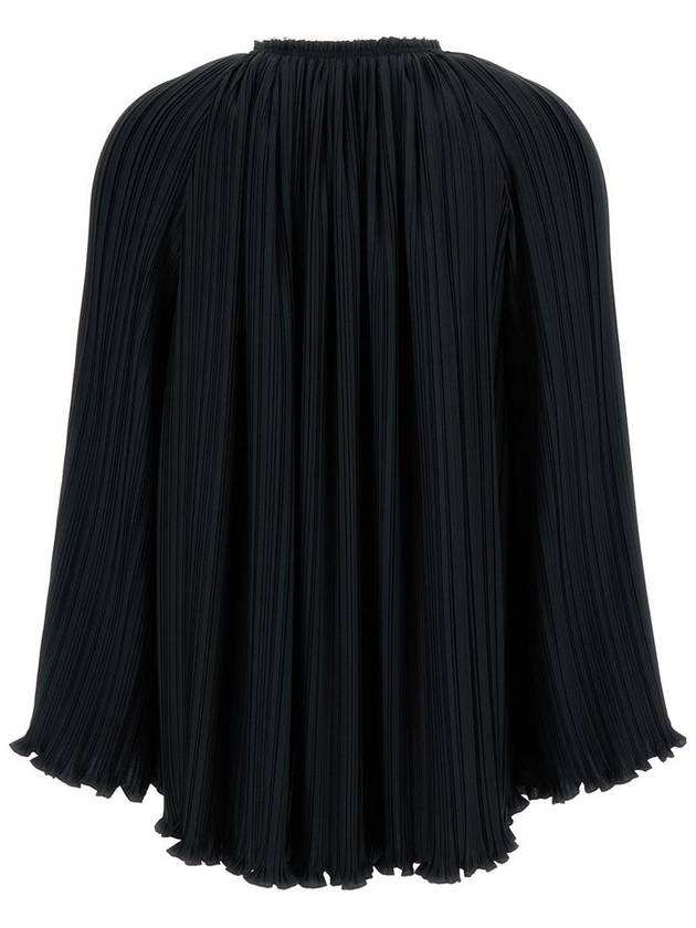 Long Sleeve Pleated Blouse Open Neck - LANVIN - BALAAN 3