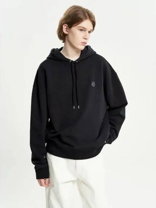 Men s bold fox head patch oversized boxy fit hooded sweatshirt hoodie black domestic product - MAISON KITSUNE - BALAAN 1