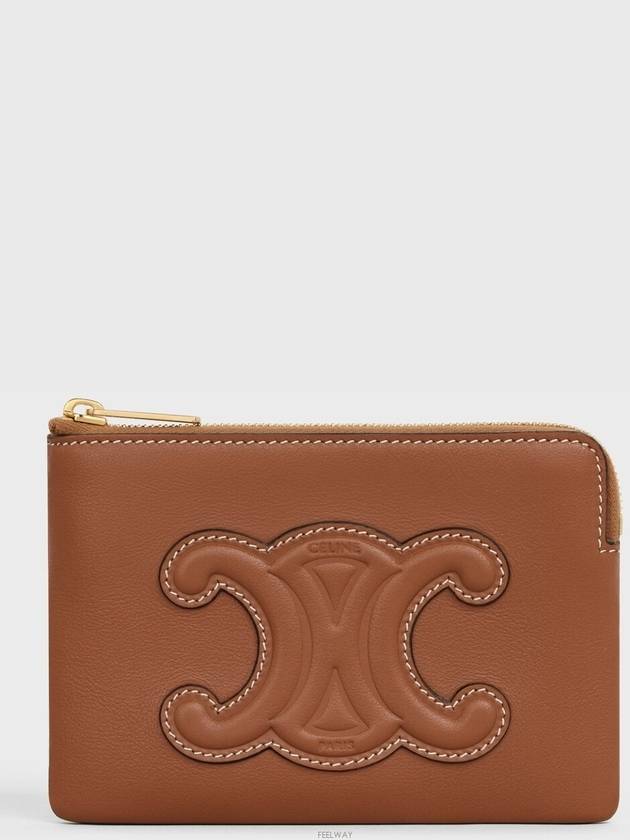 Triomphe Pouch Card Wallet Tan - CELINE - BALAAN 2