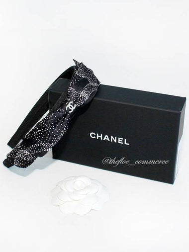 Ribbon CC logo hairband black AA9616 B14786 NS765 - CHANEL - BALAAN 1