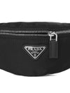 Triangle Logo Nylon Pouch Bag Black - PRADA - BALAAN 3