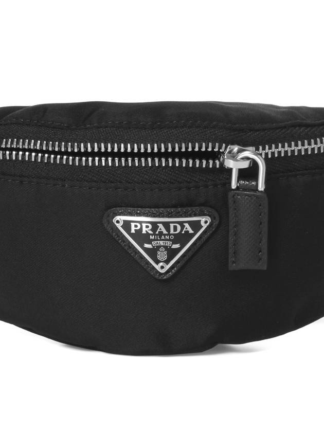 Triangle Logo Nylon Pouch Bag Black - PRADA - BALAAN 3