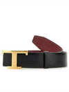 T Timeless Buckle Reversible Leather Belt Black - TOD'S - BALAAN 2