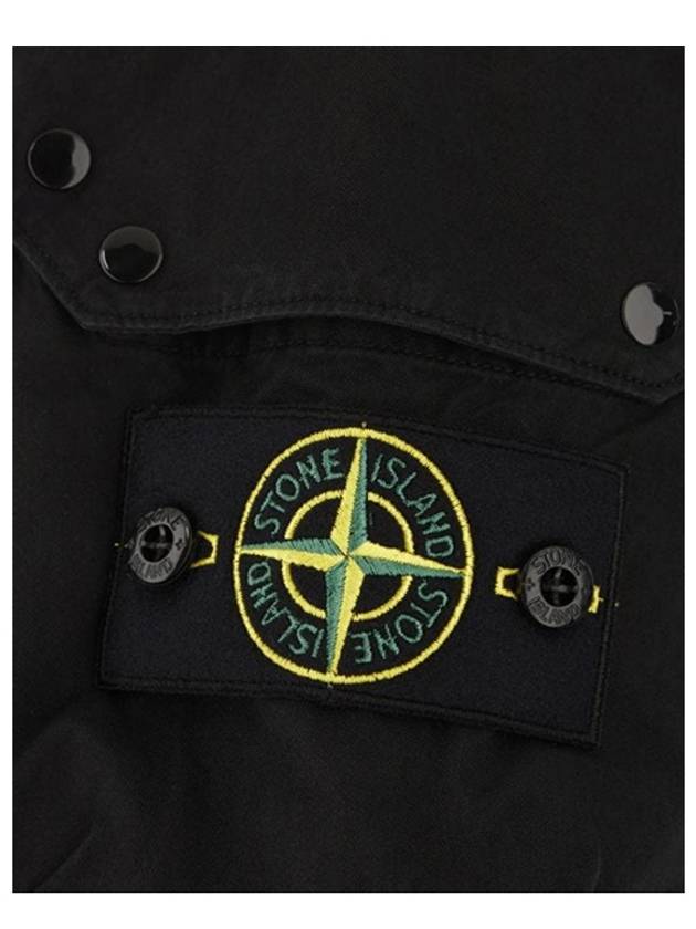 Brushed Organic Cotton Fleece Sweatshirt Black - STONE ISLAND - BALAAN 6