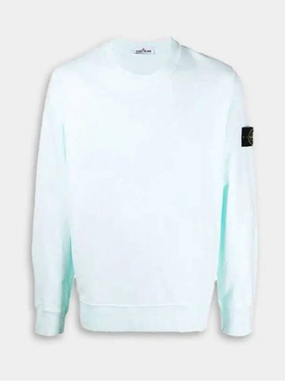 Men's Wappen Patch Round Cotton Nylon Fleece Sweatshirt Mint - STONE ISLAND - BALAAN 2