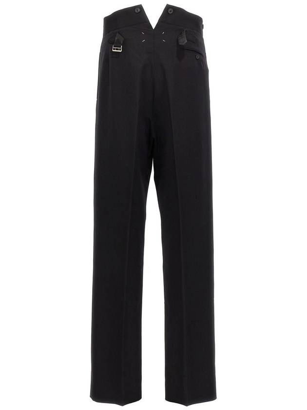 Barathea wool straight pants black - MAISON MARGIELA - BALAAN 3