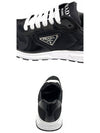 Prax 01 Re-Nylon Brushed Leather Low-Top Sneakers Black - PRADA - BALAAN 6