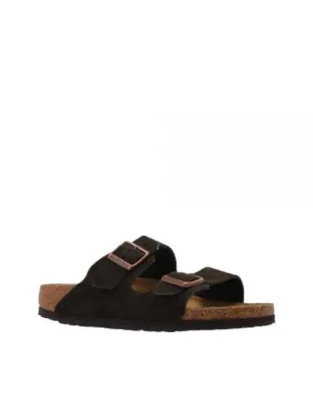 Arizona Suede Slider Slippers Dark Brown - BIRKENSTOCK - BALAAN 2