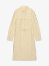 Women's Collar Belt Midi Dress Natural - JIL SANDER - BALAAN 2