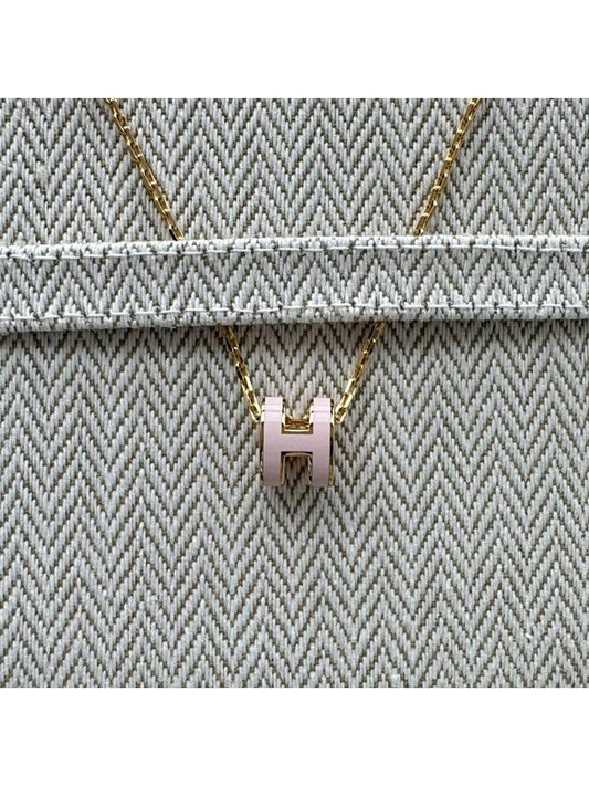 Mini PopAche Necklace Pink Rose Dragee Gold H147992F - HERMES - BALAAN 2