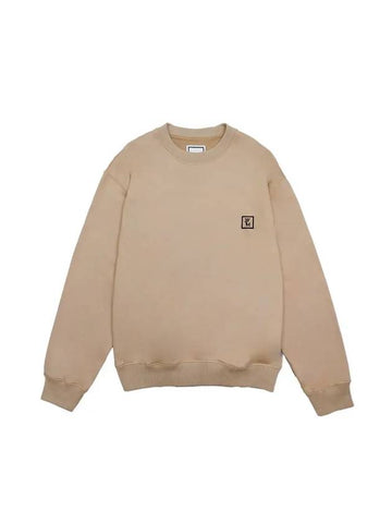 Cotton Back Logo Sweatshirt Beige - WOOYOUNGMI - BALAAN 1