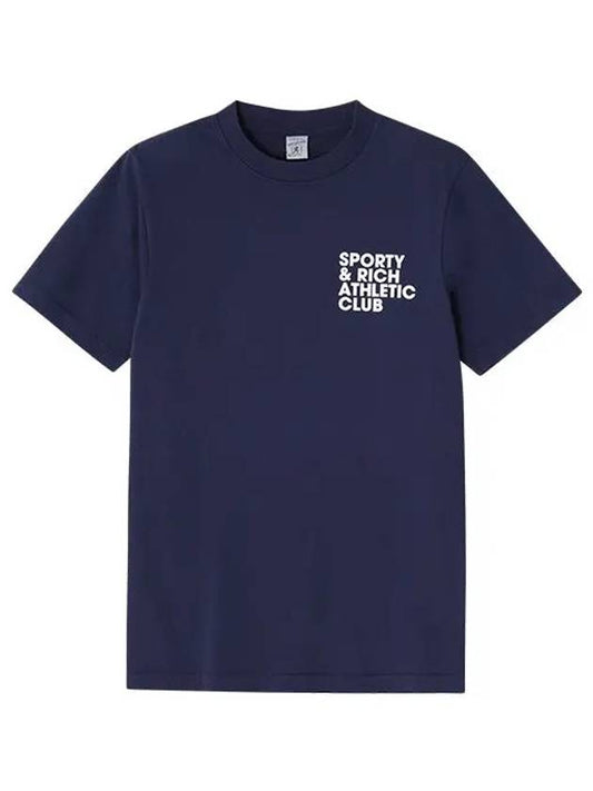 Exercise Often Cotton Short Sleeve T-Shirt Navy - SPORTY & RICH - BALAAN 2