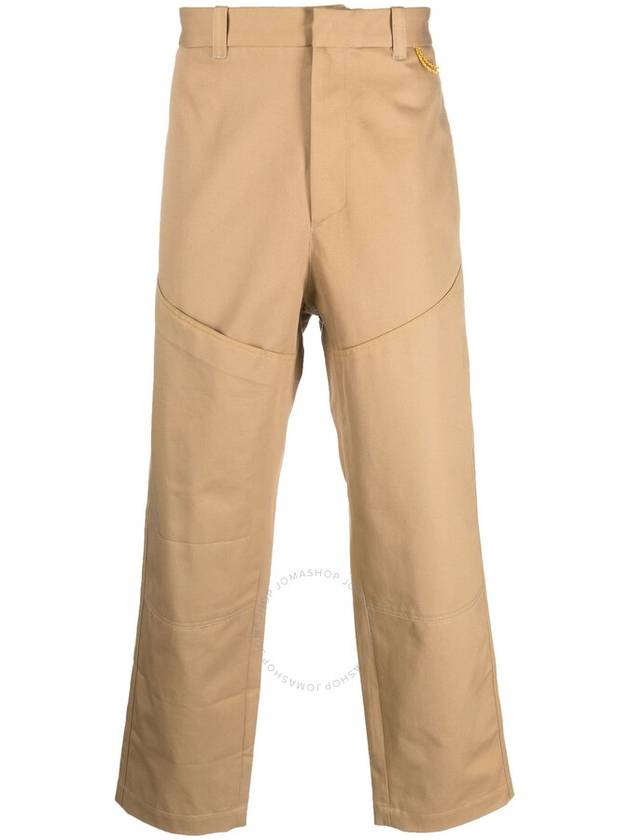 OAMC Men's Beige Shasta Straight-Leg Cotton Trousers, Waist Size 28" - OAMC - BALAAN 1