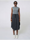 AW42SK05 Unbalanced hemline skirt Charcoal - ATHPLATFORM - BALAAN 4