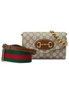 Horsebit 1955 Mini Cross Bag Beige Ebony - GUCCI - BALAAN 7