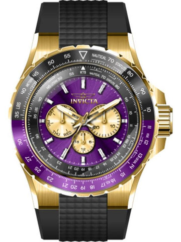 Invicta Aviator Date Day Quartz Purple Dial Men's Watch 44613 - INVICTA - BALAAN 1