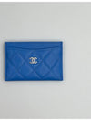 Classic card holder caviar blue silver AP0213 - CHANEL - BALAAN 2