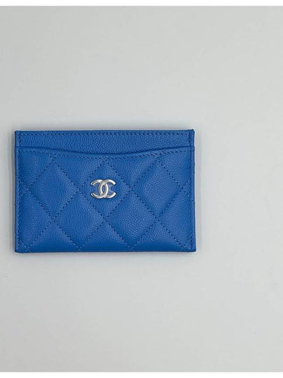 Classic card holder caviar blue silver AP0213 - CHANEL - BALAAN 2