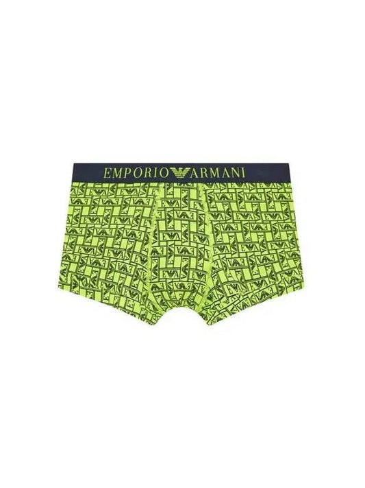 UNDERWEAR Men s Logo Pattern Cotton Drawn Neon Yellow 270201 - EMPORIO ARMANI - BALAAN 1