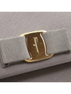 Ferragamo Purple Gray Saffiano Leather Gold Vara Ribbon Carry Small Top Handle 2WAY 21 F570 - SALVATORE FERRAGAMO - BALAAN 5