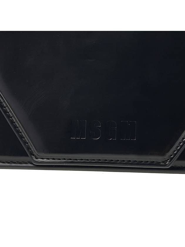 Women's Embossed Logo Shoulder Bag Black - MSGM - BALAAN 8