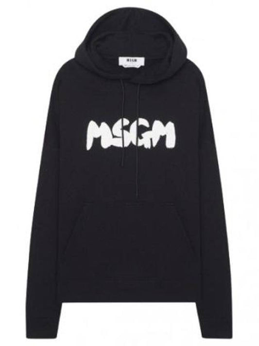 lettering print hooded sweatshirt - MSGM - BALAAN 1