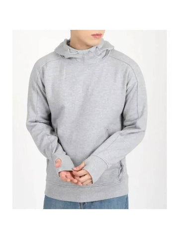 Diagonal Raised Fleece Goggle Hoodie Grey - CP COMPANY - BALAAN 1