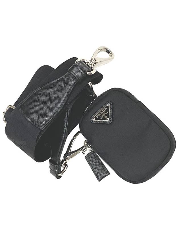 Re Nylon Triangle 1BH190 R064 Black Fabric Saffiano Shoulder Bag - PRADA - BALAAN 5