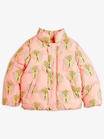 kids padding Winter flowers aop city puffer jacket 2471011328 - MINI RODINI - BALAAN 1