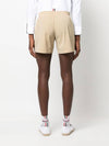 High Density Tech Banding Nylon Track Shorts Beige - THOM BROWNE - BALAAN 6