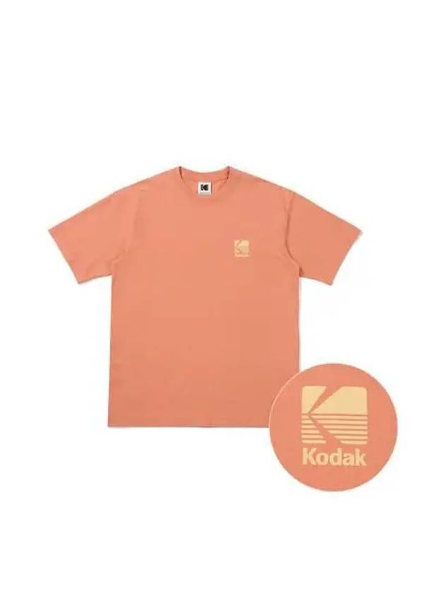 KODAK Apparel Big Logo Semi Overfit Short Sleeve T Shirt CORAL - KODO - BALAAN 1