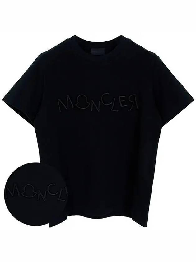 Black embroidered logo t shirt 8C00037 M3610 952 1210498 - MONCLER - BALAAN 1