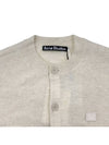 Face Patch Crop Cardigan White - ACNE STUDIOS - BALAAN 4