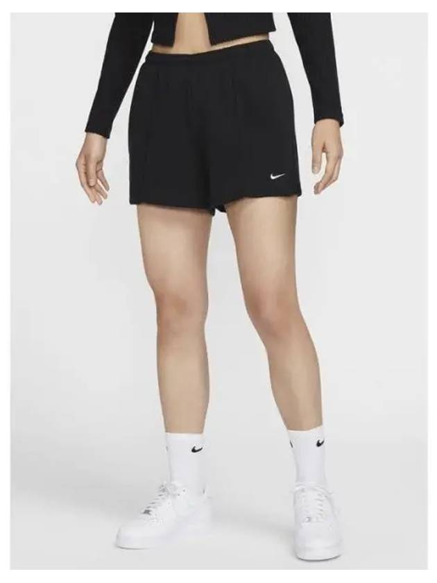 Sportswear Chill Terry Mid Rise 10cm French Shorts Black - NIKE - BALAAN 2