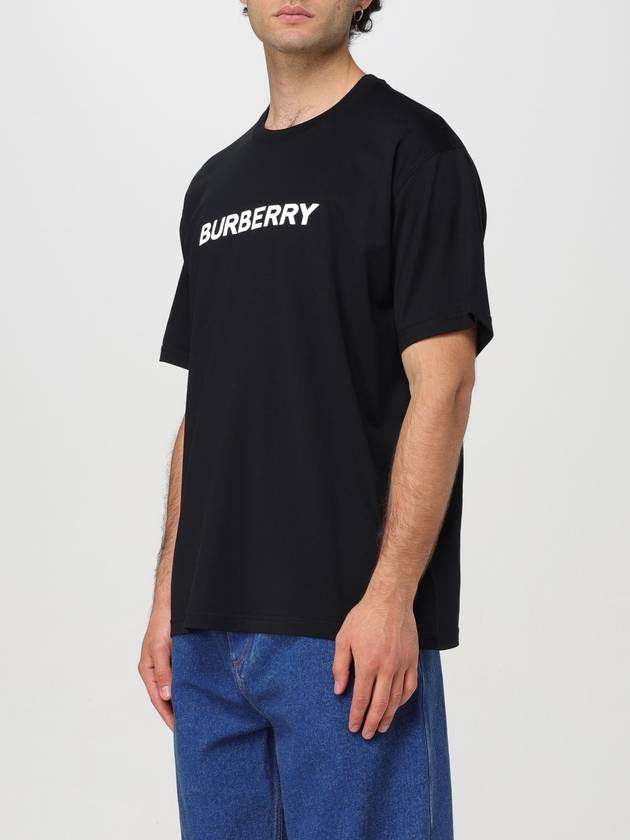 Logo Print Cotton Short Sleeve T-Shirt Black - BURBERRY - BALAAN 5