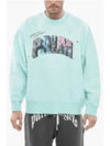 Graphic Logo Print Sweatshirt Blue - PALM ANGELS - BALAAN 2