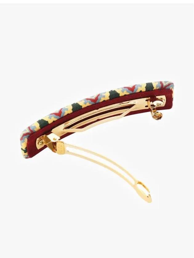 WF6B0003AA045 X0891 Tie Geometric Silk Hairpin Hair Clip - ETRO - BALAAN 3